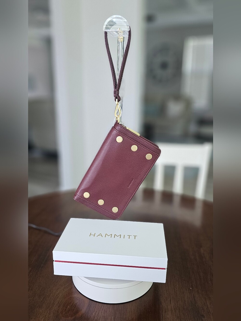 Hammitt Bryant Wallet | Cherrywood Pebble​/​Brushed Gold